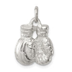 Sterling Silver Polished Pair of Boxing Gloves Charm