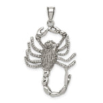 Sterling Silver Antiqued Large Scorpion Charm