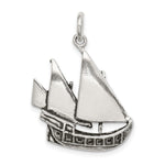 Sterling Silver Antiqued Boat Charm
