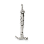 Sterling Silver Antiqued 3-D Hammer Charm