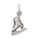 Sterling Silver Antiqued 3-D Ice Skate Charm