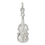 Sterling Silver Polished Violin Charm