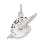 Sterling Silver Polished Artists Palette Charm