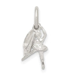 Sterling Silver Polished Ballerina and Shoe Charm