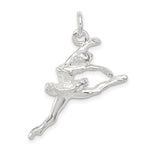 Sterling Silver Polished Leaping Ballerina Charm