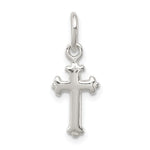 Sterling Silver Polished Small Cross Charm