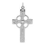 Sterling Silver Rhodium-plated Polished Large Celtic Cross Pendant