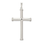 Sterling Silver Polished Hollow Large Latin Cross Pendant