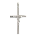 Sterling Silver Polished Hollow Large Crucifix Pendant
