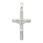 Sterling Silver Polished Hollow Large Crucifix Cross Pendant