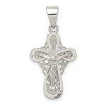 Sterling Silver Polished Small Filigree Crucifix Pendant