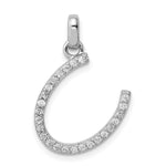 Sterling Silver Rhodium Plated CZ Pendant