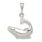 Sterling Silver Polished Salmon Fish Pendant