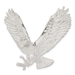 Sterling Silver Polished & Textured Eagle Slide
