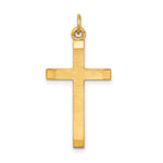 Sterling Silver Gold-plated Polished and Satin Latin Cross Pendant