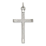 Sterling Silver Polished and Textured Large Latin Cross Pendant