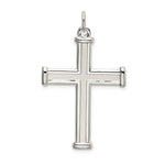 Sterling Silver Polished and Satin Latin Cross Pendant