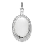Sterling Silver Rhodium-Plated Oval Screw Top Ash Holder Pendant