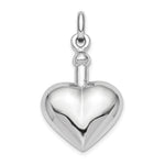 Sterling Silver RH-plated Polished Screw Top Ash Holder Pendant