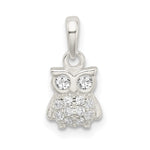 Sterling Silver CZ Owl Pendant