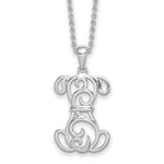 Sterling Silver Rhodium plated Dog Necklace