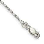 Sterling Silver Beveled Oval Cable Chain