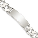 Sterling Silver Polished Engravable Curb Link 40x Plate ID Bracelet