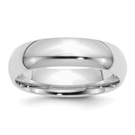 Sterling Silver Rhodium-plated Comfort Fit Size 4.5 Band