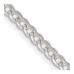 Sterling Silver Pav Curb Chain