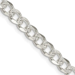 Sterling Silver Pav Curb Chain