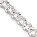 Sterling Silver Pav Curb Chain