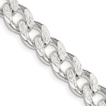 Sterling Silver Pav Curb Chain