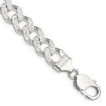 Sterling Silver Pav Curb Chain