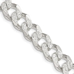 Sterling Silver Pav Curb Chain