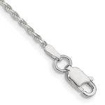 Sterling Silver Diamond-cut Rope Chain Anklet