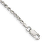 Sterling Silver Diamond-cut Rope Chain Anklet
