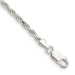 Sterling Silver Diamond-cut Rope Chain Anklet