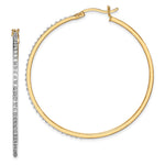 Diamond Fascination Diamond Mystique Sterling Silver 18K Gold-plated Diamond Round Hoop Earrings