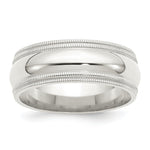 Sterling Silver Comfort Fit Double Milgrain Size 5 Band