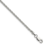 Sterling Silver Diamond-cut Square Spiga Chain