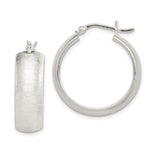 Sterling Silver Polished & Laser-cut 8.5x Round Hoop Earrings