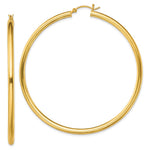 Sterling Silver Gold-Tone Polished 3x Hoop Earrings