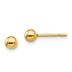 Sterling Silver Gold-Tone Polished Ball Post Earrings