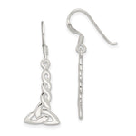 Sterling Silver Twisted Knot Dangle Earrings