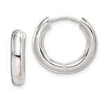 Sterling Silver Polished Hinged Hoop Earrings
