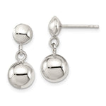 Sterling Silver Dangle Ball Post Earrings