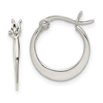 Sterling Silver Polished & Tapered Round Hoop Earrings