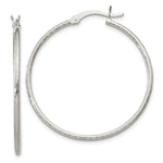 Sterling Silver Fine Twist 1.5x Hoop Earrings