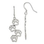Sterling Silver Four Paw Prints Earrings