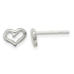Sterling Silver Polished Open Heart Petite Post Earrings